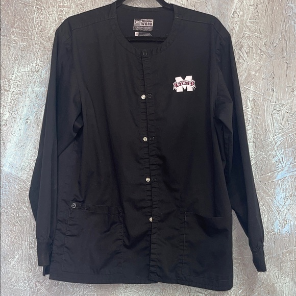 WonderWink Black Women's Snap-Front Jacket - Picture 1 of 5